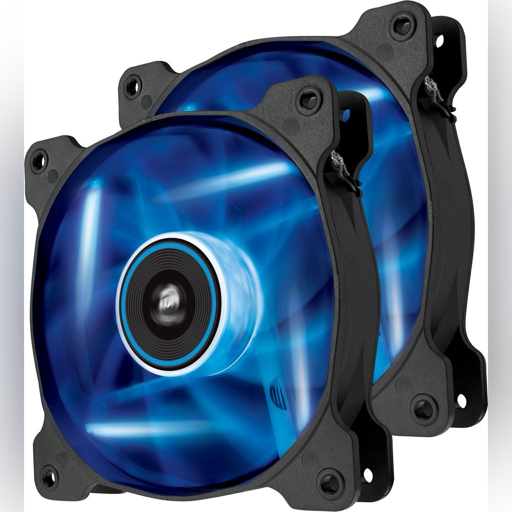 (2) Corsair Air Series SP120 LED Blue High Static Pressure Case Fans